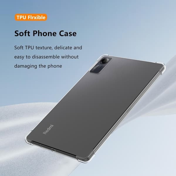 SKALO Xiaomi Redmi Pad SE TPU Suojakuori - Läpinäkyvä
