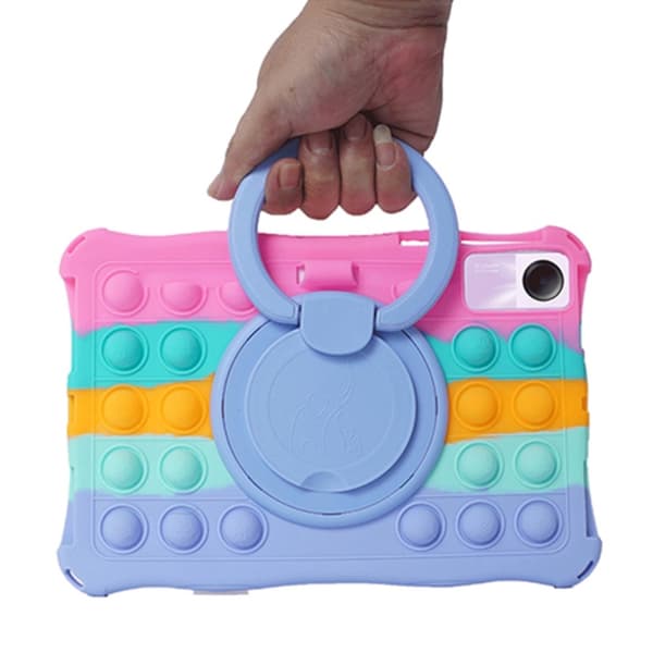 SKALO Xiaomi Redmi Pad SE Stødresistent Armor Popit silikone Cover - Rainbow