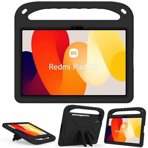 SKALO Xiaomi Redmi Pad SE Barnskal med handtag och ställ - Svart