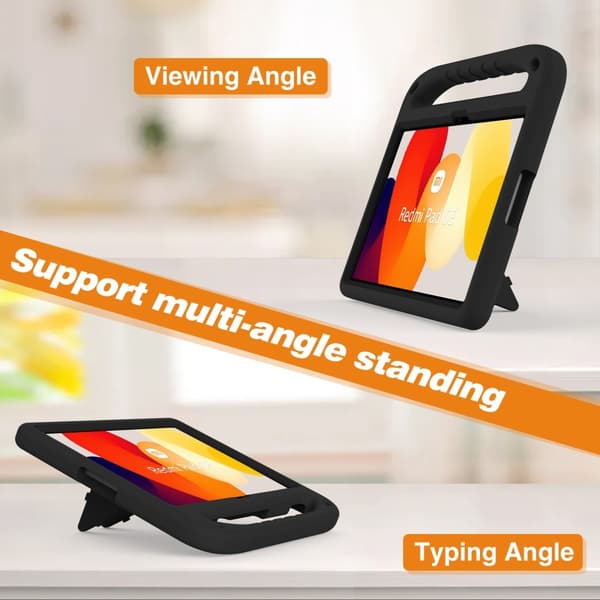 SKALO Xiaomi Redmi Pad SE Barnskal med handtag och ställ - Svart