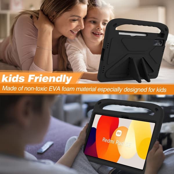 SKALO Xiaomi Redmi Pad SE Barnskal med handtag och ställ - Svart