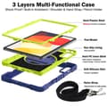 Pikkukuva 6 / 9: SKALO Xiaomi Redmi Pad SE Extra Shockproof Armor 360 Kahva/Tripod Suojakuori - Sininen