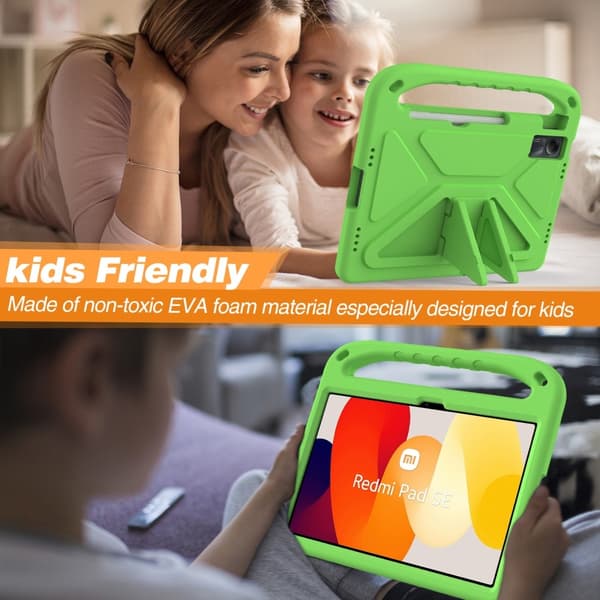 SKALO Xiaomi Redmi Pad SE Barnskal med handtag och ställ - Grön