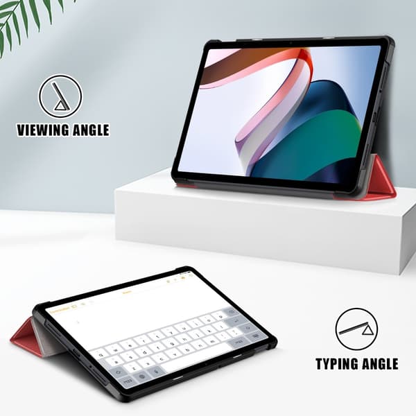 SKALO Xiaomi Redmi Pad SE Trifold Flip Cover - Rød