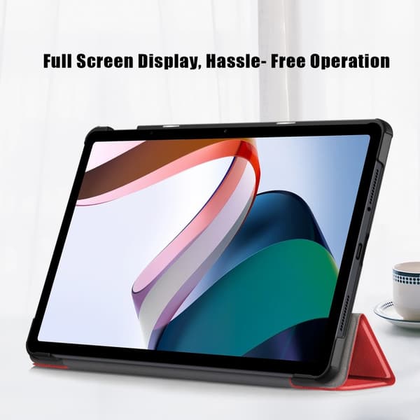 SKALO Xiaomi Redmi Pad SE Trifold Flip Cover - Rød