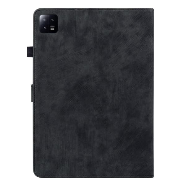 SKALO Xiaomi Pad 6 Cute Tiger PU-nahkainen Lompakkokotelo - Musta