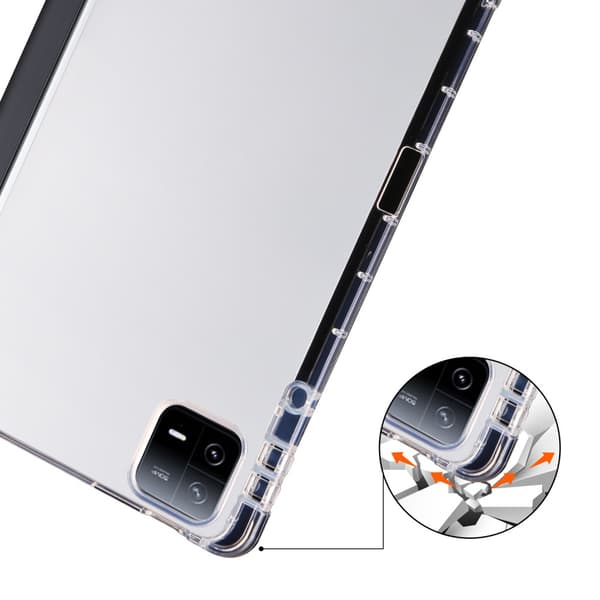 SKALO Xiaomi Pad 6 Trifold Etui med gennemsigtig bagside - Sort
