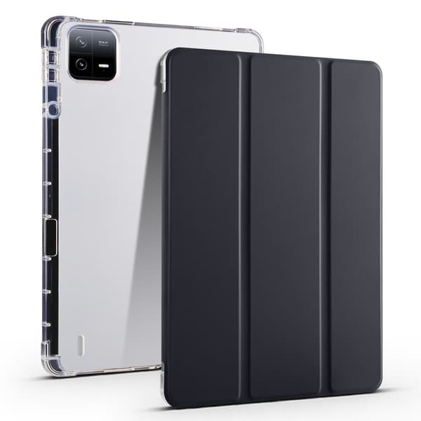 SKALO Xiaomi Pad 6 Trifold Etui med gennemsigtig bagside - Sort