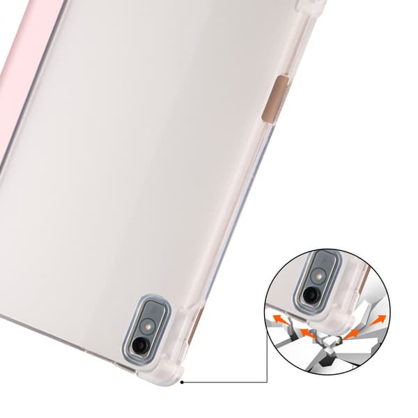 SKALO Lenovo Tab P11 Gen 2 Trifold Etui med gennemsigtig bagside - Pink