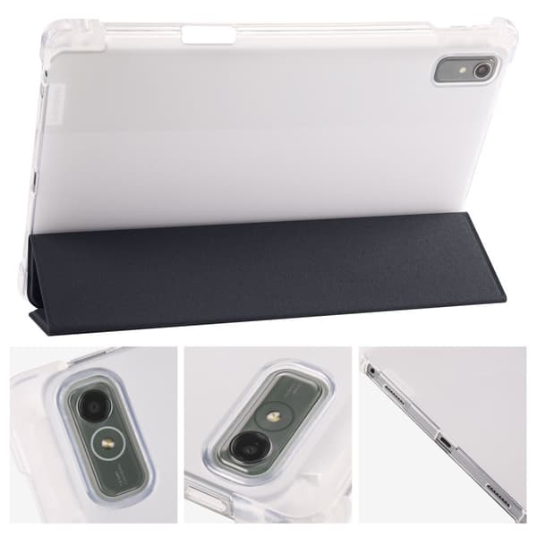 SKALO Lenovo Tab P11 Gen 2 Trifold Etui med gennemsigtig bagside - Sort
