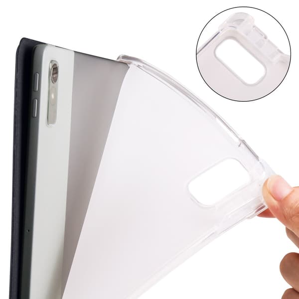 SKALO Lenovo Tab P11 Gen 2 Trifold Etui med gennemsigtig bagside - Sort