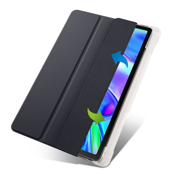 SKALO Lenovo Tab P11 Gen 2 Trifold Etui med gennemsigtig bagside - Sort