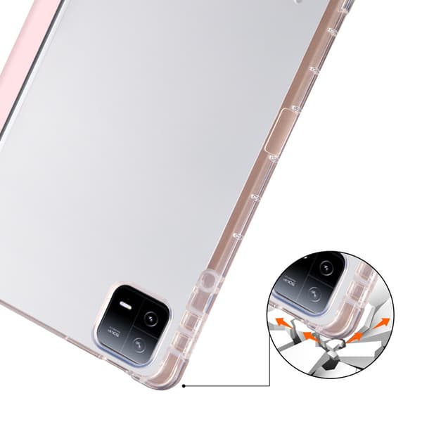 SKALO Xiaomi Pad 6 Trifold Fodral med Transparent Baksida - Rosa