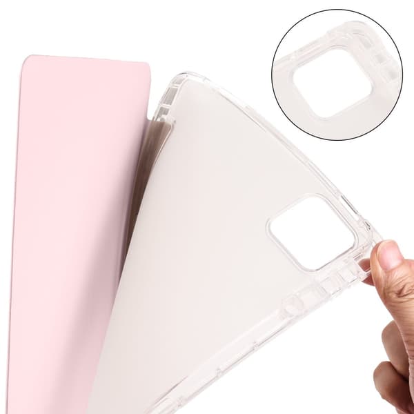 SKALO Xiaomi Pad 6 Trifold Fodral med Transparent Baksida - Rosa