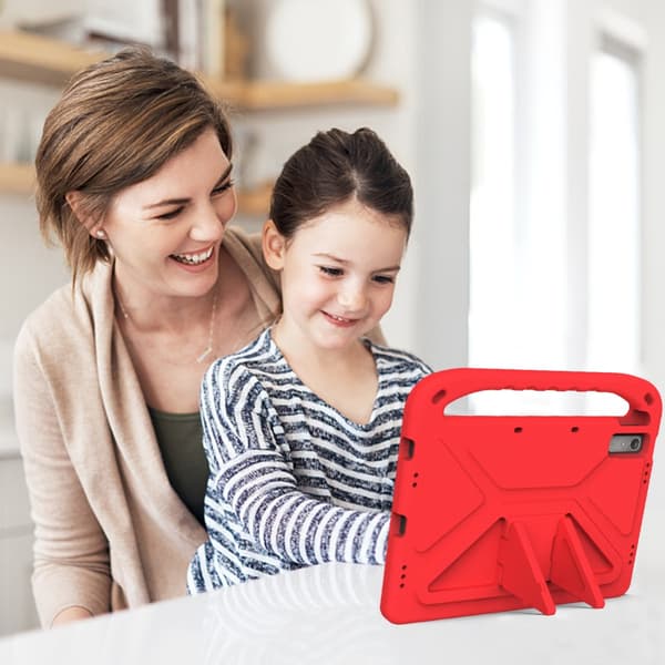 SKALO Lenovo Tab P11 Gen 2 Lapsikuori kahvalla ja jalustalla - Punainen