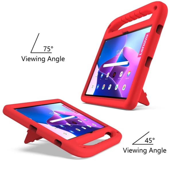 SKALO Lenovo Tab P11 Gen 2 Lapsikuori kahvalla ja jalustalla - Punainen