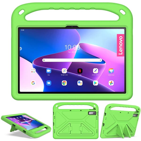 SKALO Lenovo Tab P11 Gen 2 Barnskal med handtag och ställ - Grön
