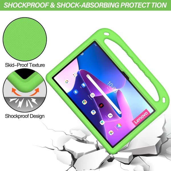 SKALO Lenovo Tab P11 Gen 2 Barnskal med handtag och ställ - Grön