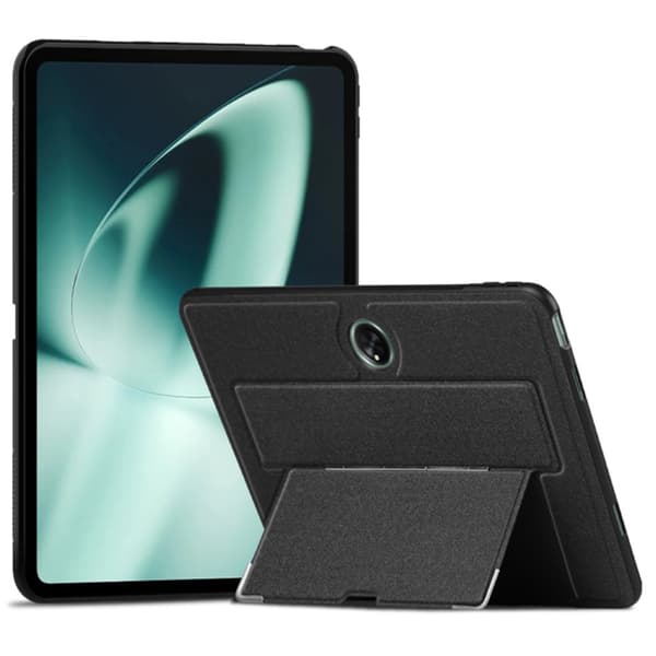 SKALO OnePlus Pad PU-læderetui med stativ - Sort