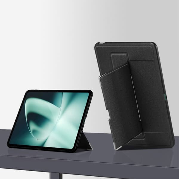SKALO OnePlus Pad PU-læderetui med stativ - Sort