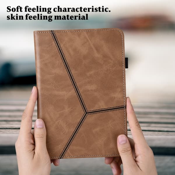 SKALO Samsung Tab A9+ PU-læder Flip Cover - Brun