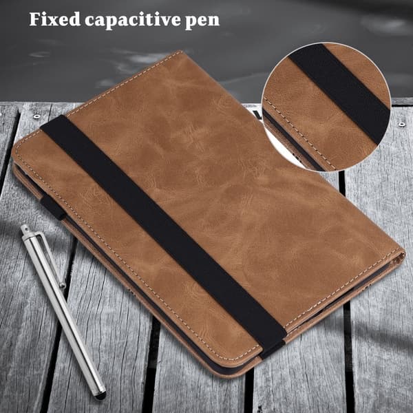 SKALO Samsung Tab A9+ PU-læder Flip Cover - Brun