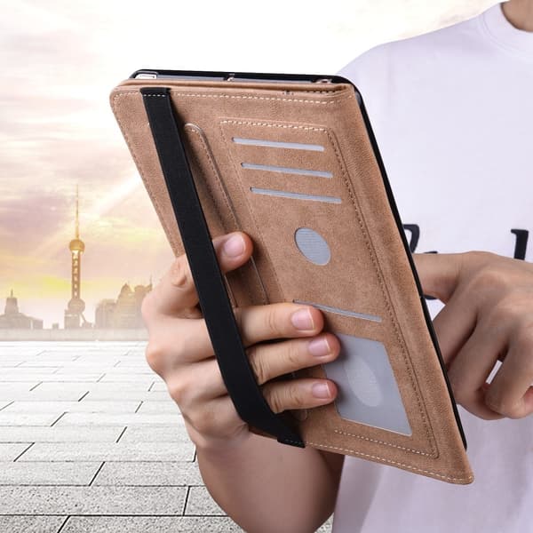 SKALO Samsung Tab A9+ PU-læder Flip Cover - Brun