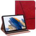 Pikkukuva 1 / 11: SKALO Samsung Tab A9+ PU-nahkainen Lompakkokotelo - Punainen