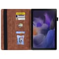 Miniatyrbillede 2 af 6: SKALO Samsung Tab A9 PU-læder Flip Cover - Brun