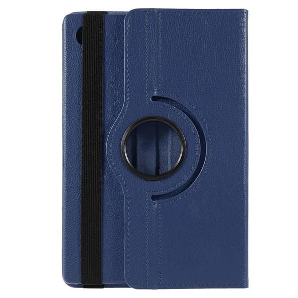 SKALO Samsung Tab A9+ 360 Litchi Fodral - Mörkblå