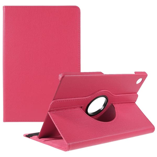 SKALO Samsung Tab A9+ 360 Litchi Flip Cover - Cerise