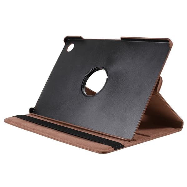SKALO Samsung Tab A9+ 360 Litchi Flip Cover - Brun
