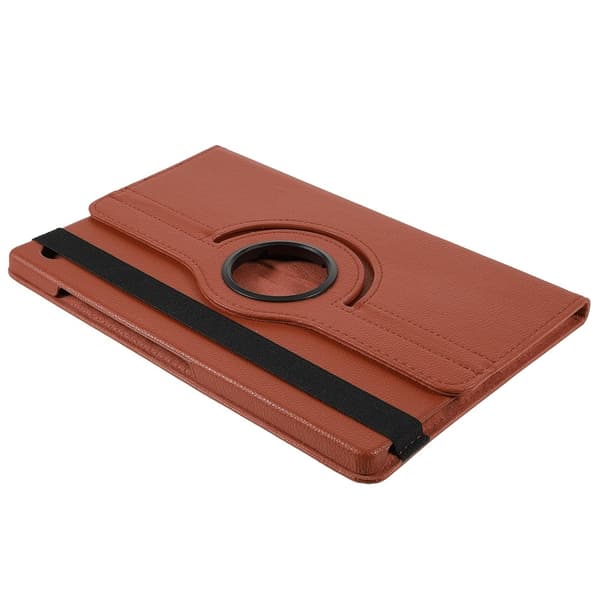 SKALO Samsung Tab A9+ 360 Litchi Flip Cover - Brun