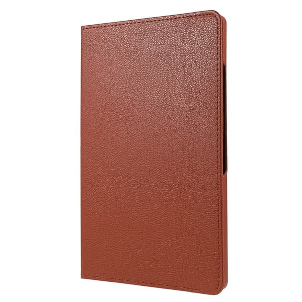 SKALO Samsung Tab A9+ 360 Litchi Flip Cover - Brun