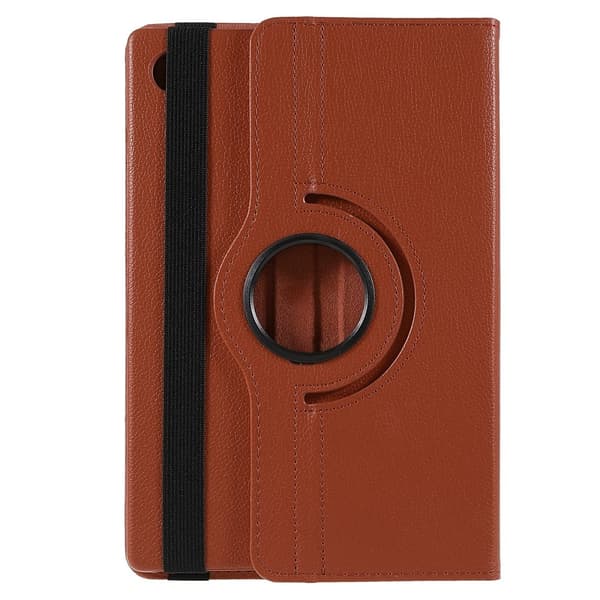 SKALO Samsung Tab A9+ 360 Litchi Flip Cover - Brun