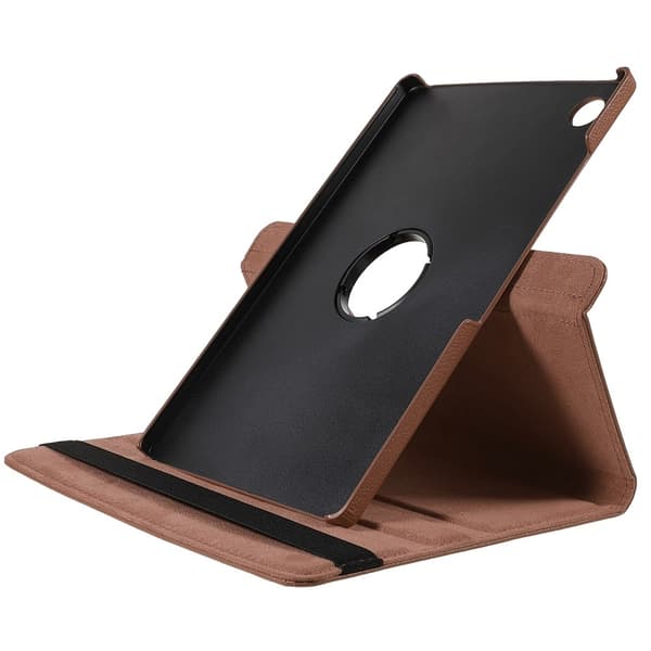 SKALO Samsung Tab A9+ 360 Litchi Flip Cover - Brun