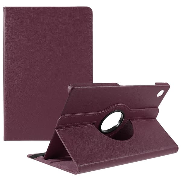SKALO Samsung Tab A9+ 360 Litchi Suojakotelo - Violetti