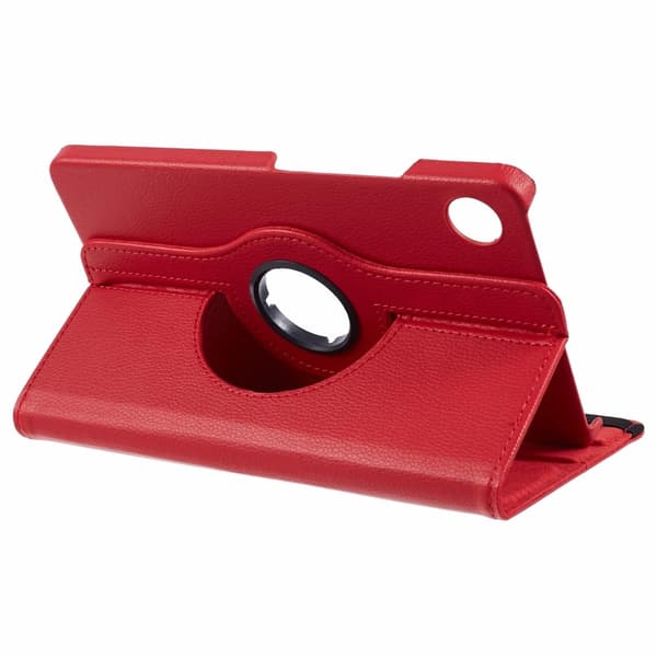 SKALO Samsung Tab A9 360 Litchi Flip Cover - Rød