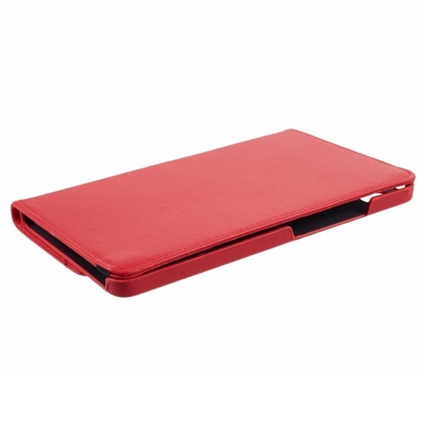 SKALO Samsung Tab A9 360 Litchi Flip Cover - Rød