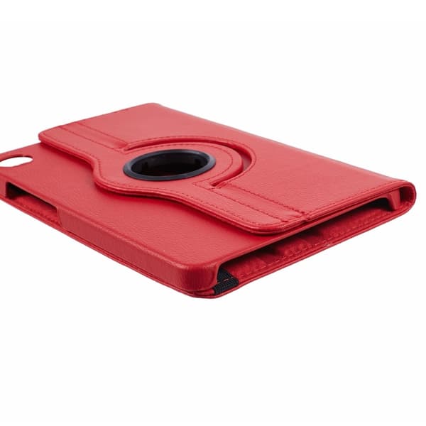 SKALO Samsung Tab A9 360 Litchi Flip Cover - Rød