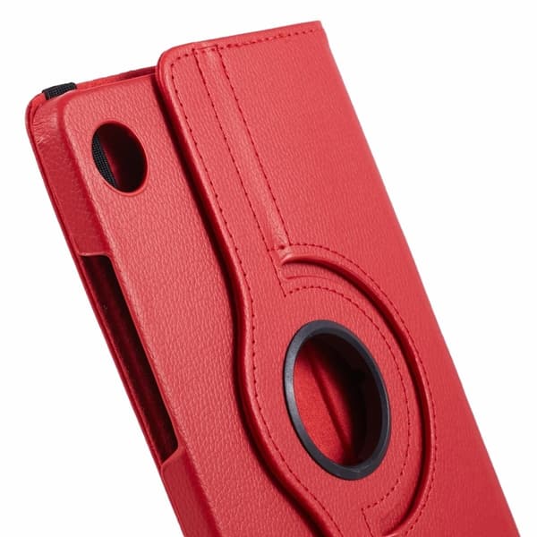 SKALO Samsung Tab A9 360 Litchi Flip Cover - Rød