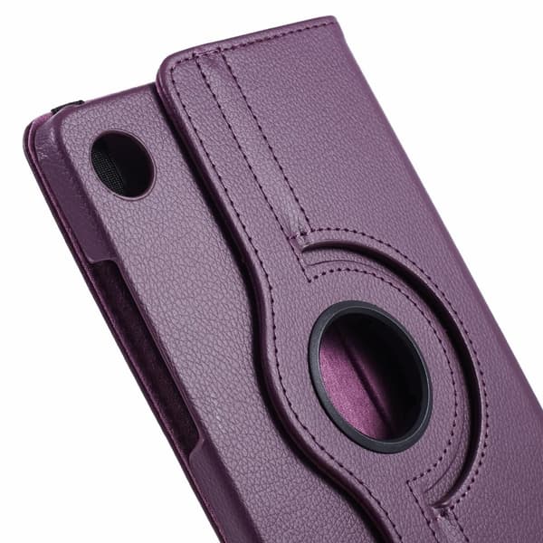 SKALO Samsung Tab A9 360 Litchi Flip Cover - Lilla