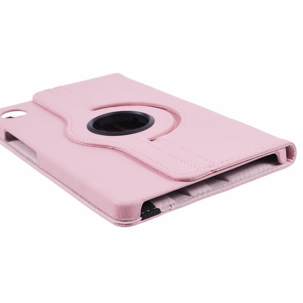 SKALO Samsung Tab A9 360 Litchi Suojakotelo - Pinkki
