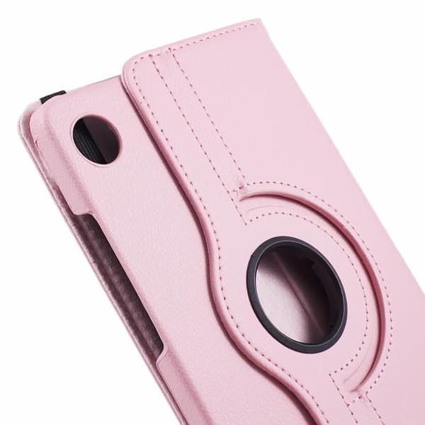 SKALO Samsung Tab A9 360 Litchi Suojakotelo - Pinkki
