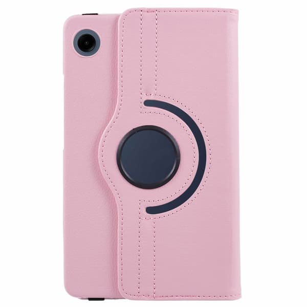 SKALO Samsung Tab A9 360 Litchi Suojakotelo - Pinkki
