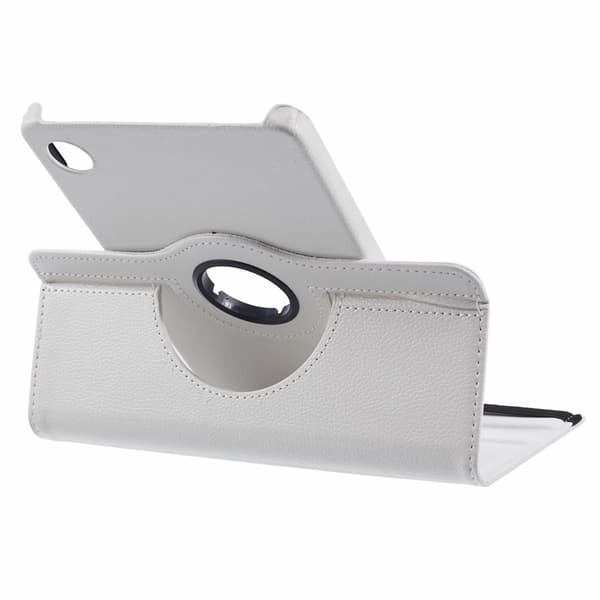 SKALO Samsung Tab A9 360 Litchi Fodral - Vit