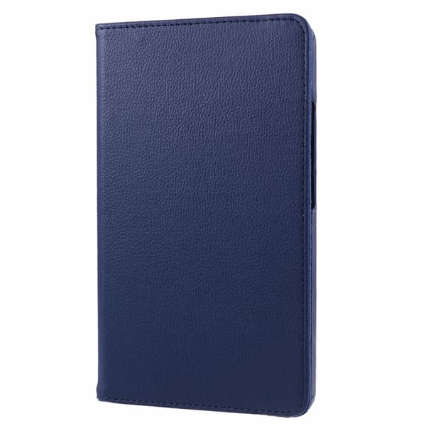 SKALO Samsung Tab A9 360 Litchi Suojakotelo - Tummansininen