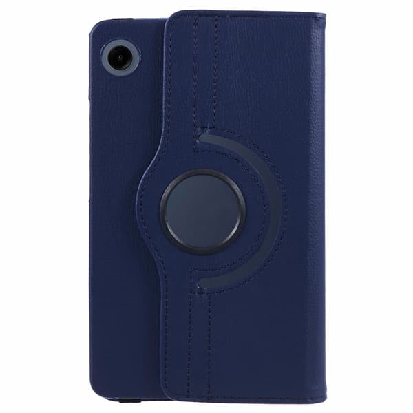 SKALO Samsung Tab A9 360 Litchi Suojakotelo - Tummansininen
