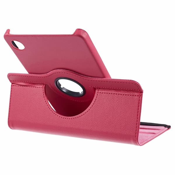 SKALO Samsung Tab A9 360 Litchi Suojakotelo - Cerise