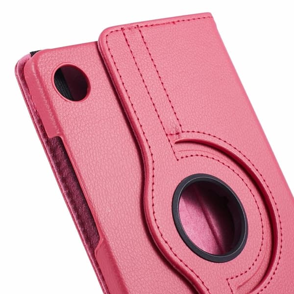 SKALO Samsung Tab A9 360 Litchi Suojakotelo - Cerise